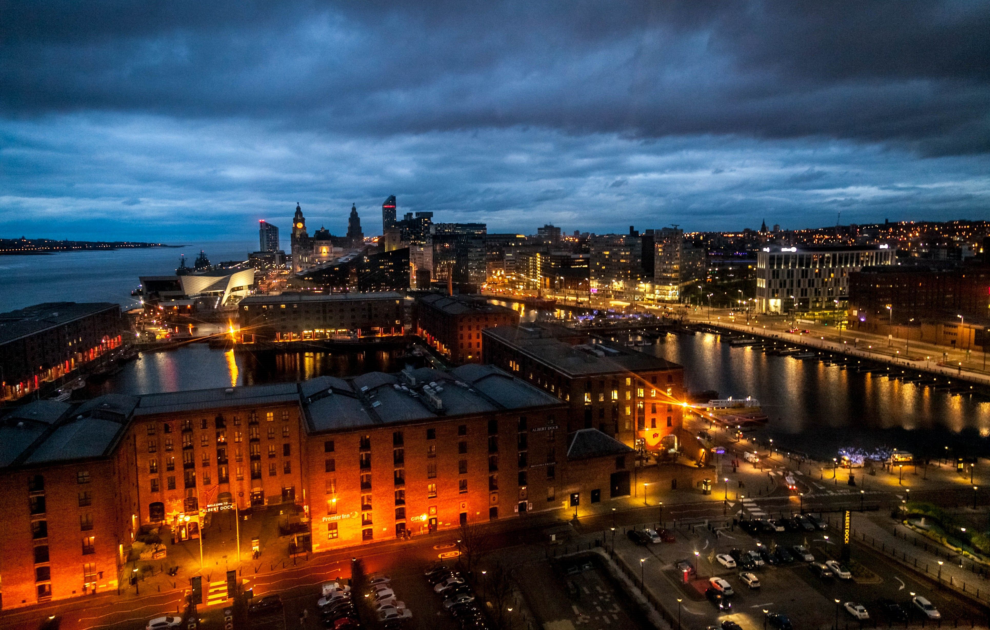 Aerial view of Liverpool