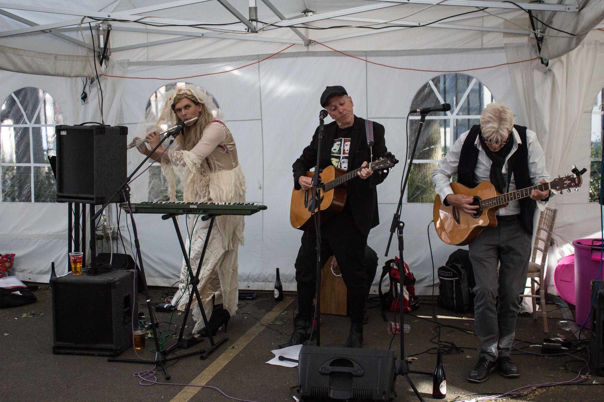 A band performing at Stoke Literary Festival