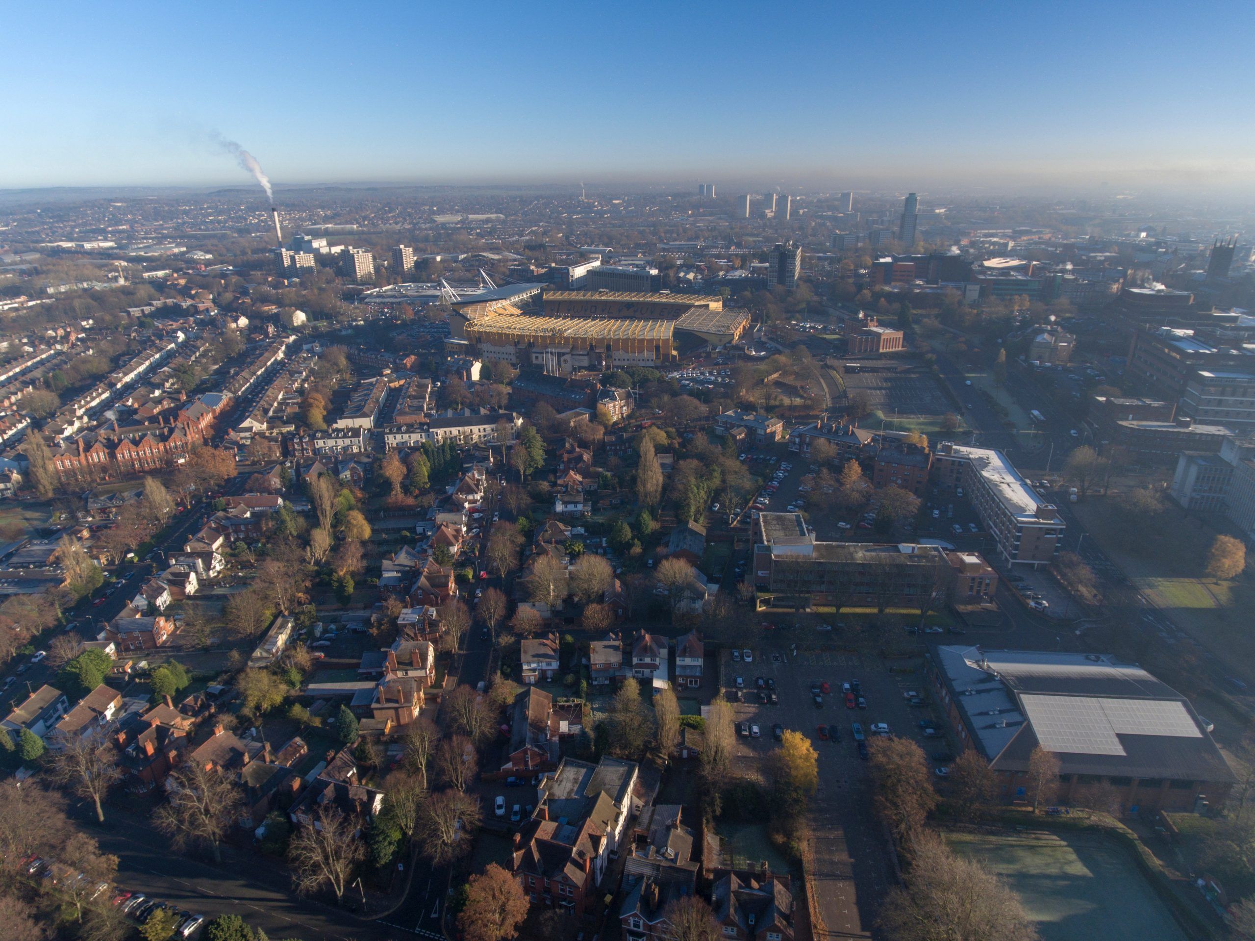 Aerial view of Wolverhampton