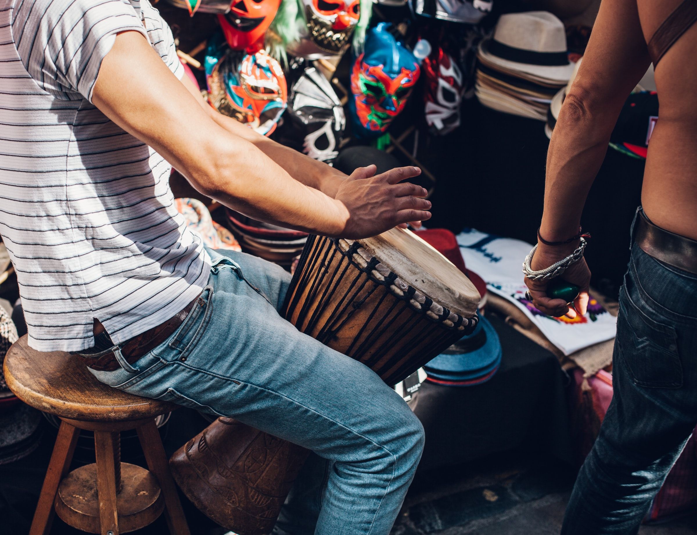 Drummer on Brick Lane Market