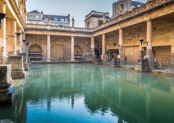 An ancient building with underground water circuit inside