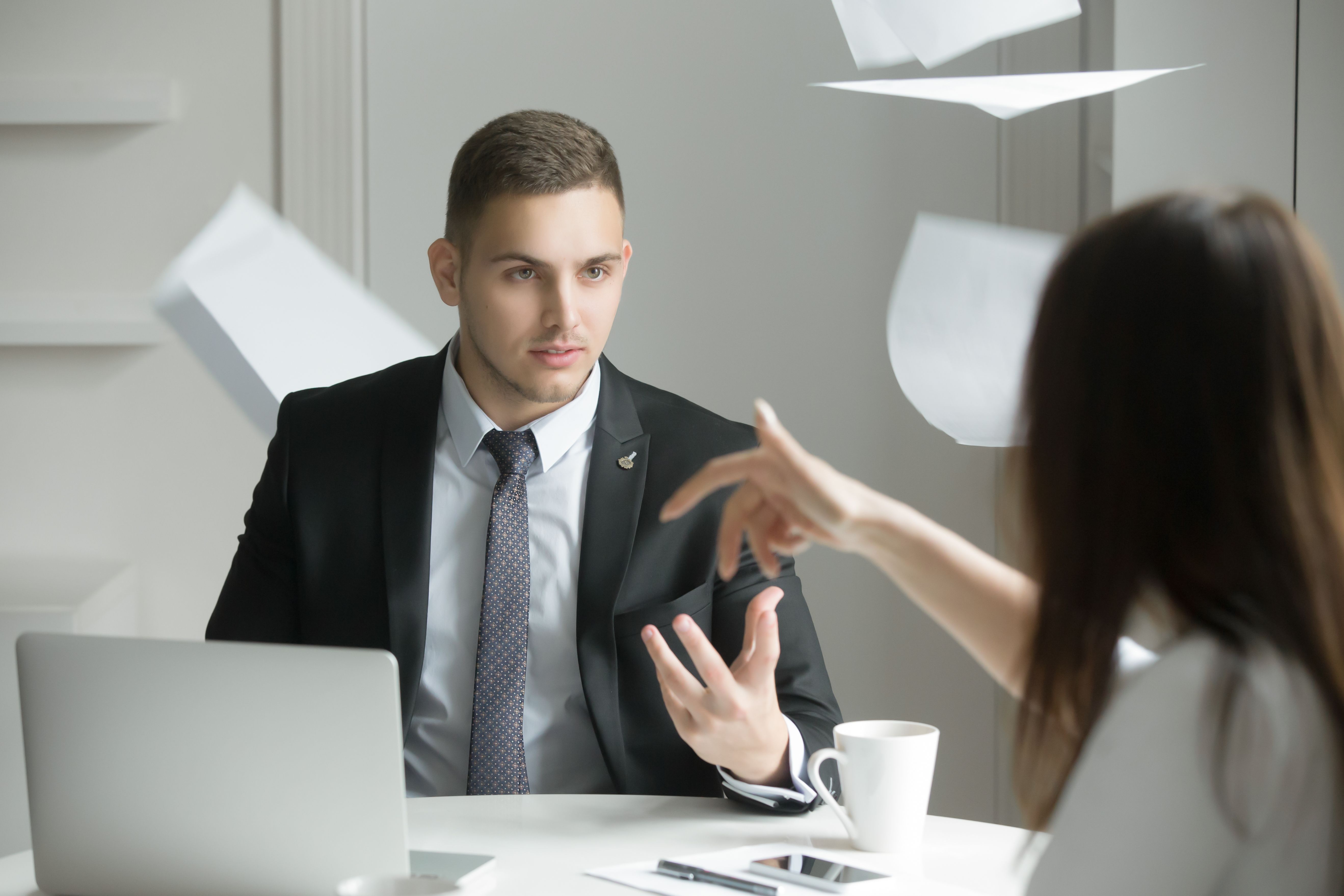 two business people at a discussion