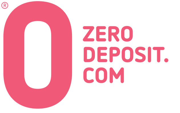 Pink logo of ZeroDeposit.com, whose Zero Deposit scheme exempts tenants from paying the full 5-6 week deposit.