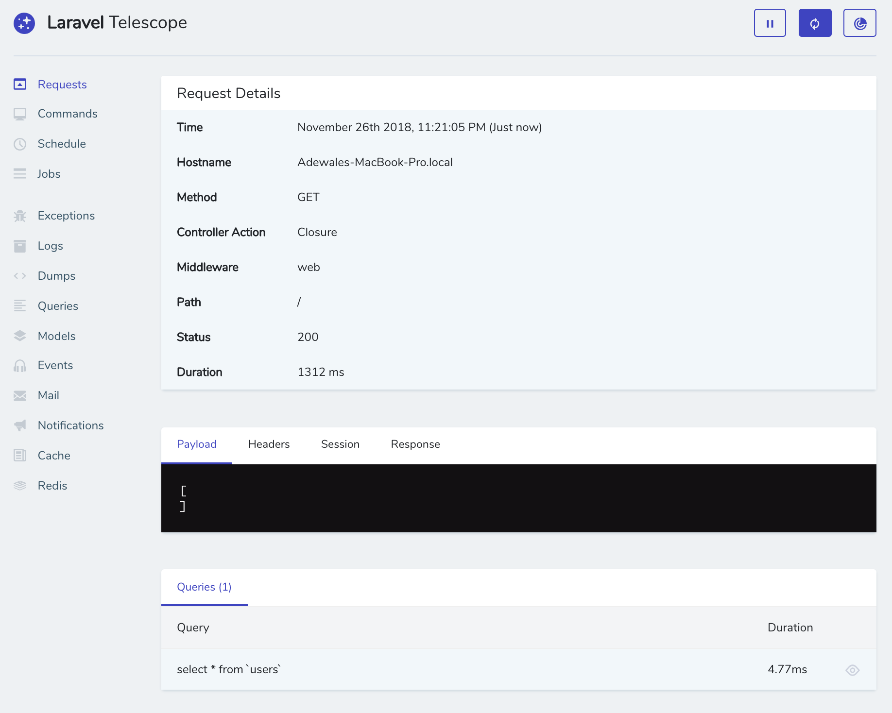 Monitoring a Laravel Application with Telescope