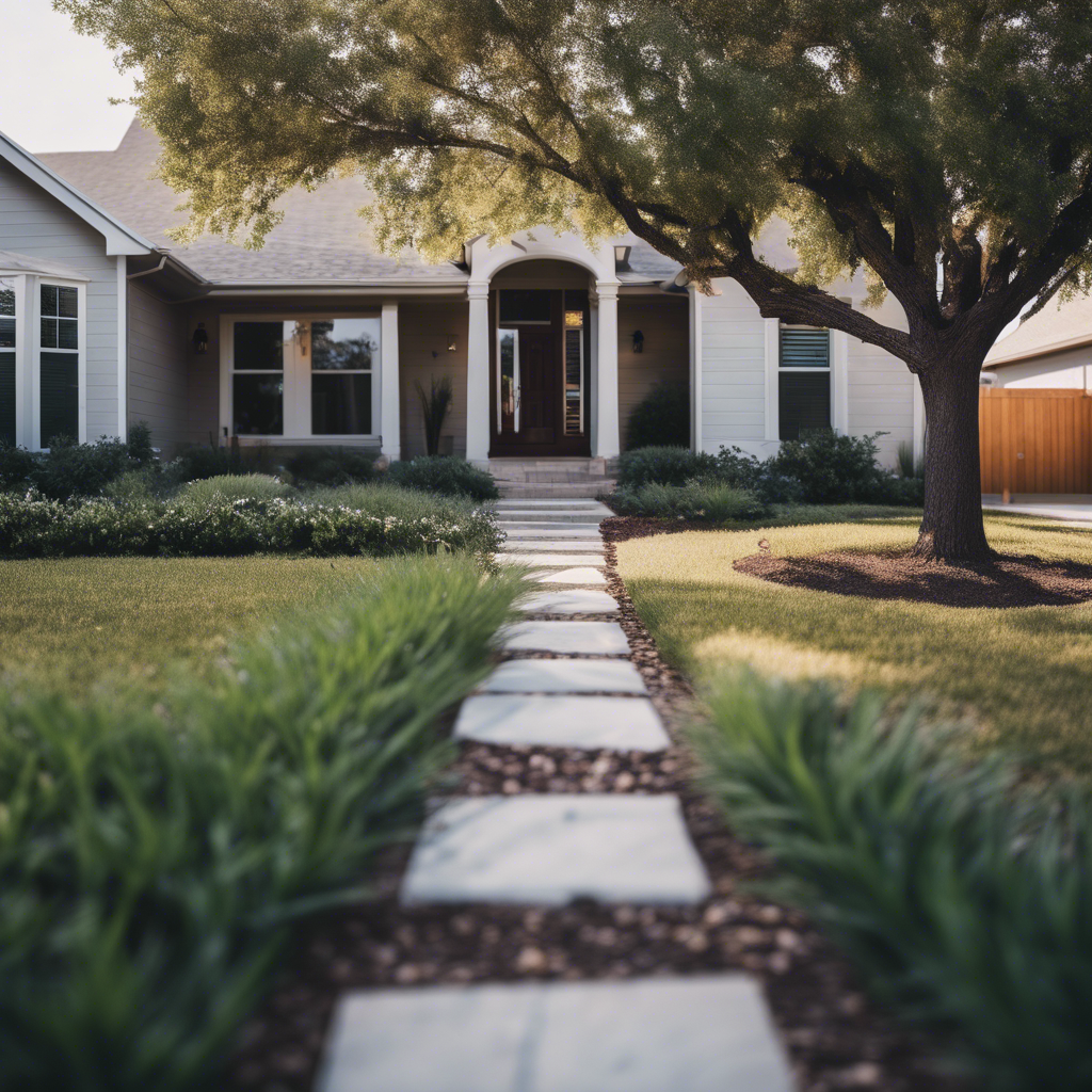 Modern Front Yard in Allen