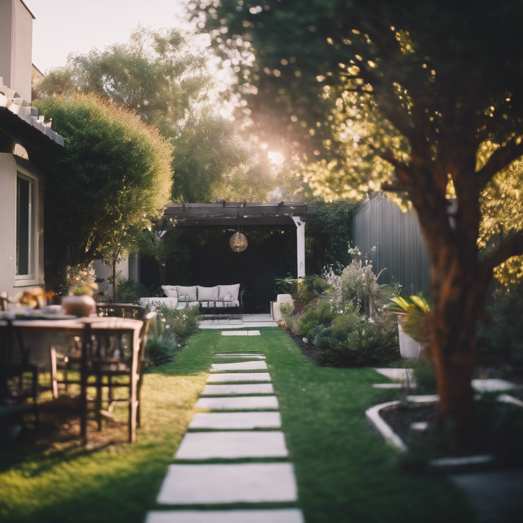 Modern back yard in Arcadia