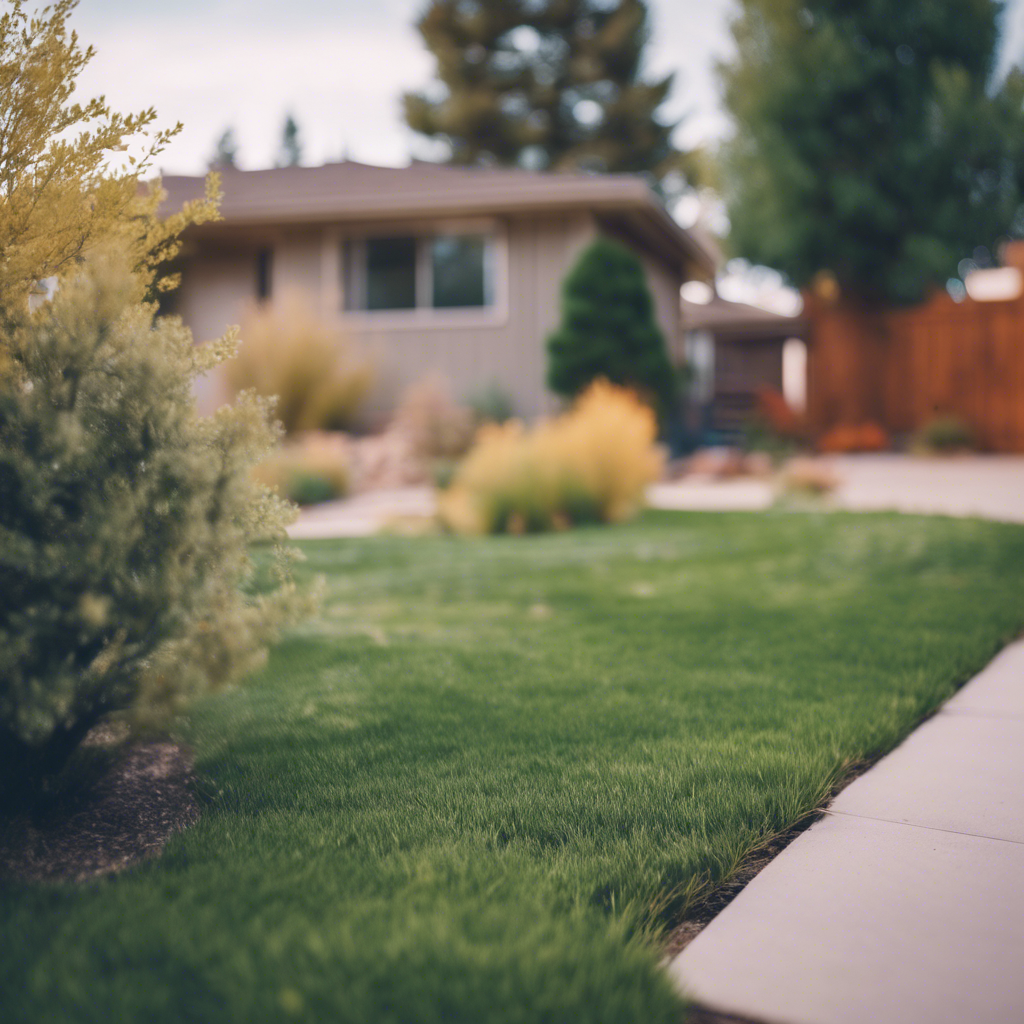 Modern front yard in Arvada
