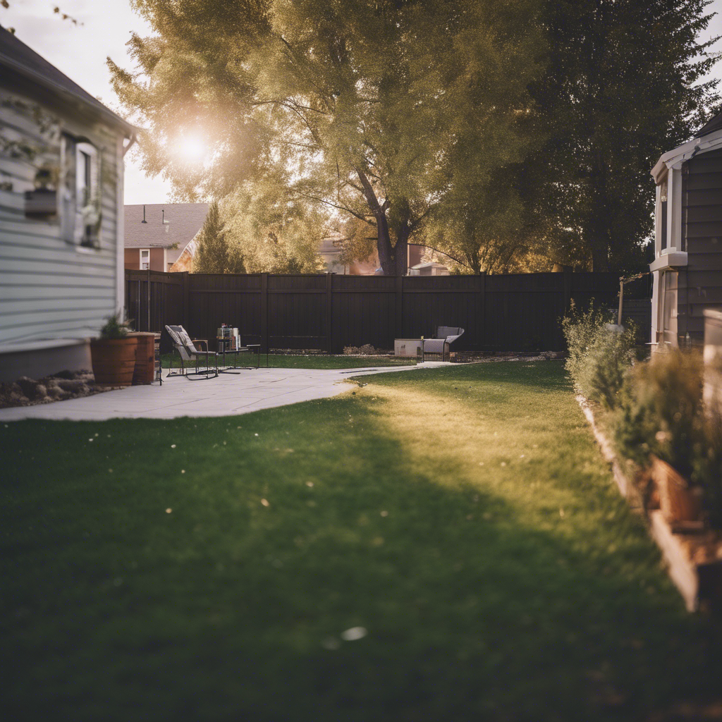 Modern back yard in Aurora