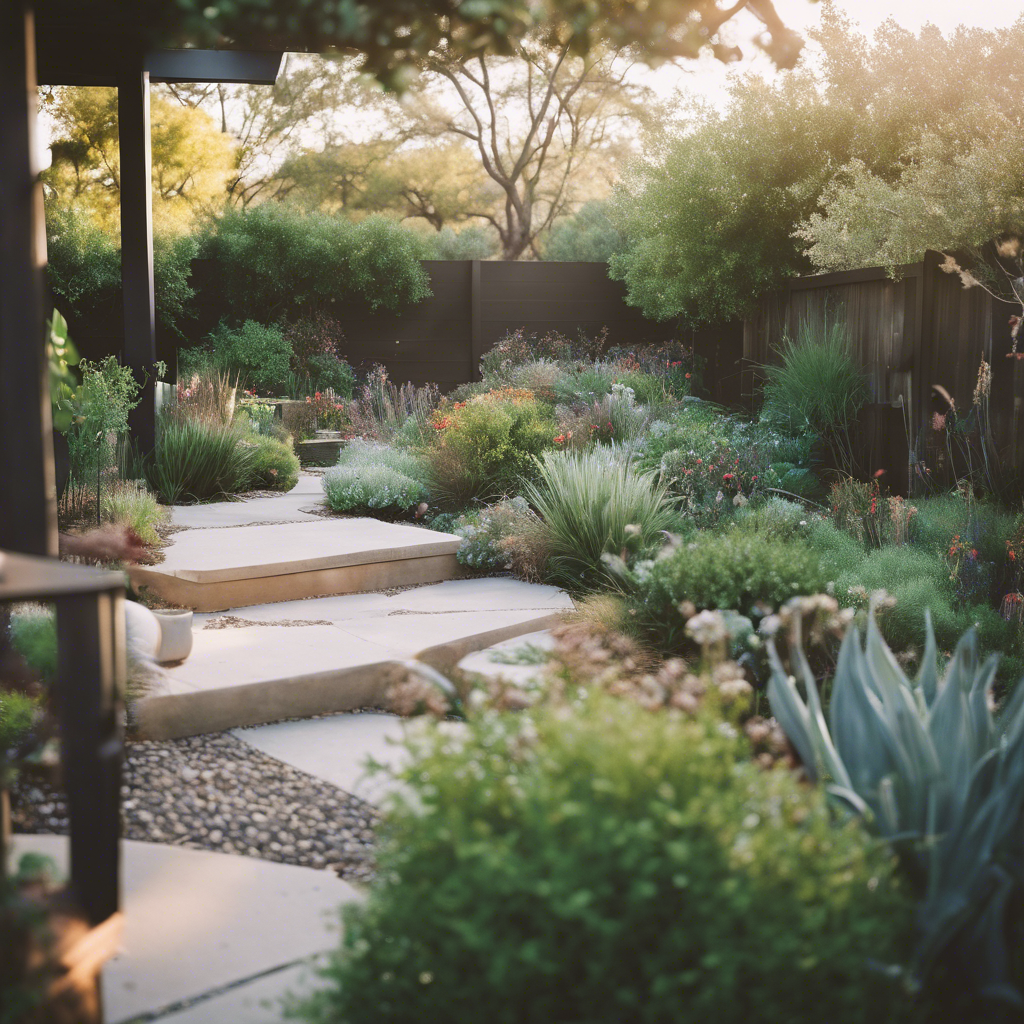 Modern garden in Austin