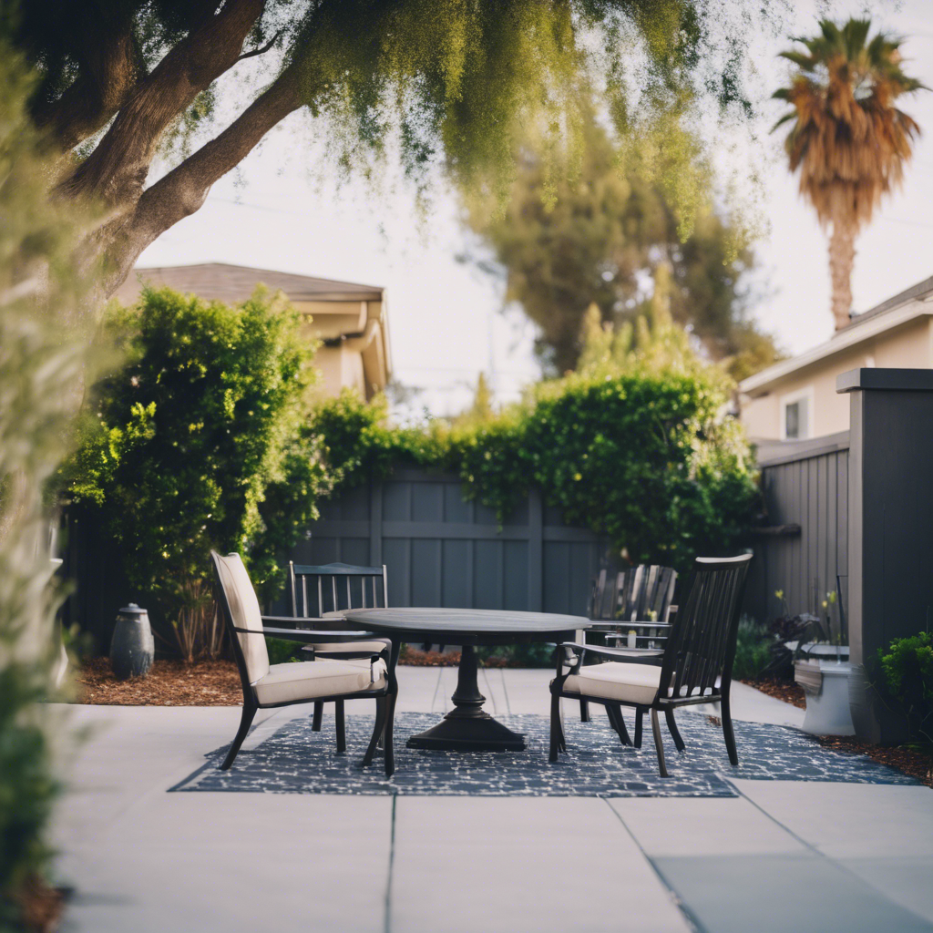 Modern back yard in Baldwin Park