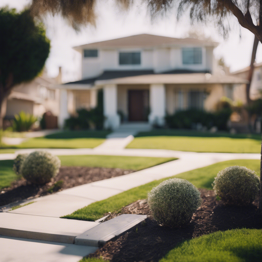 Modern front yard in Baldwin Park