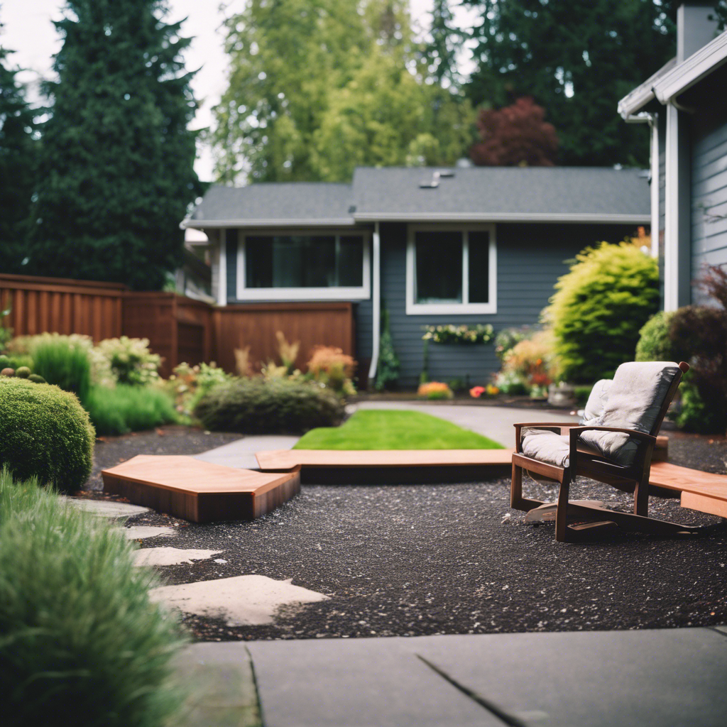 Modern Back Yard in Beaverton
