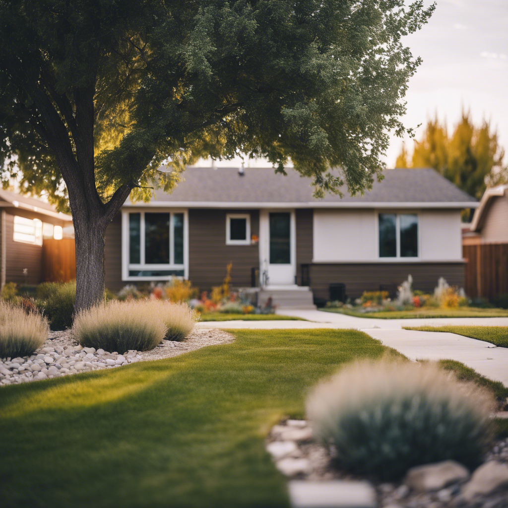 Modern front yard in Billings