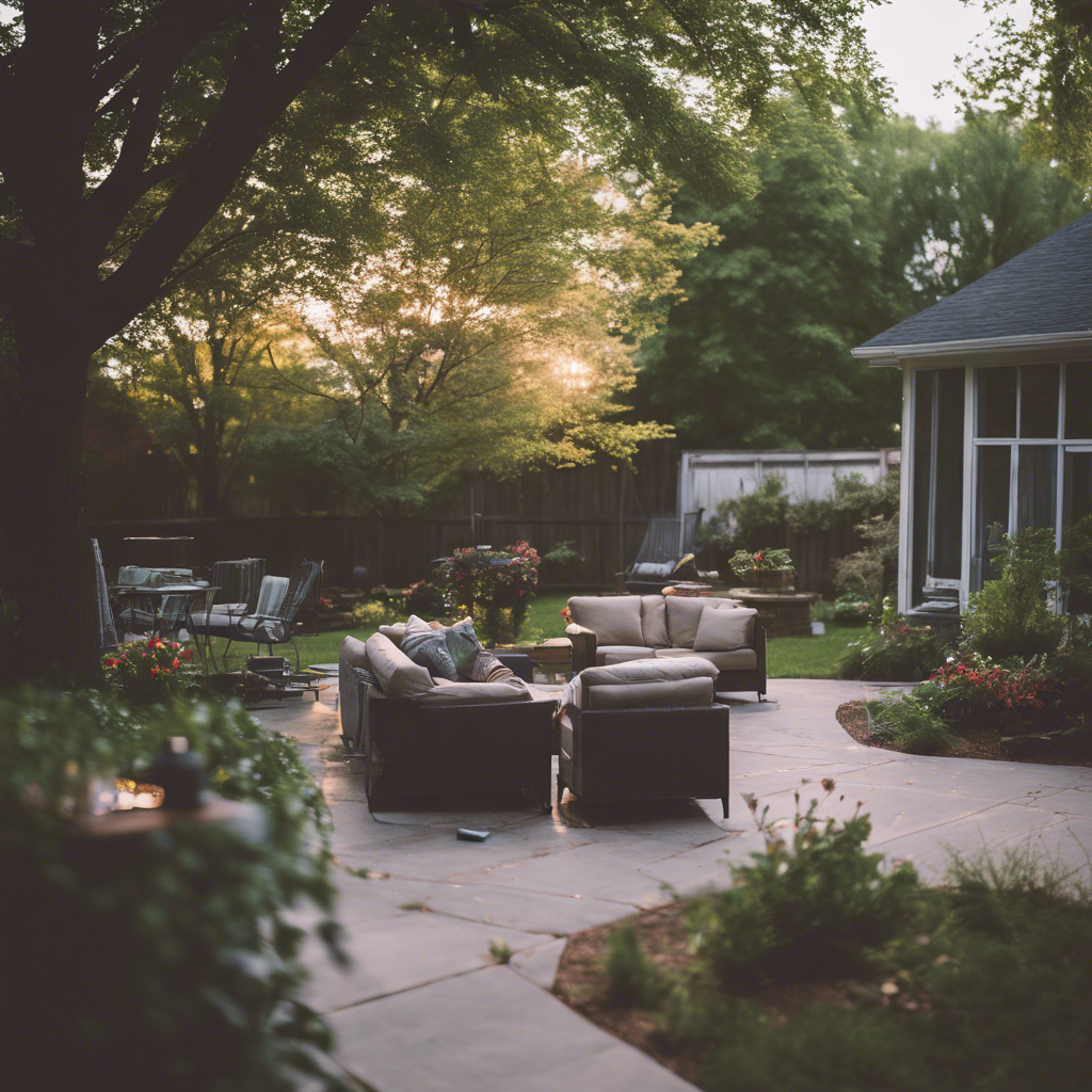 Modern back yard in Bloomington