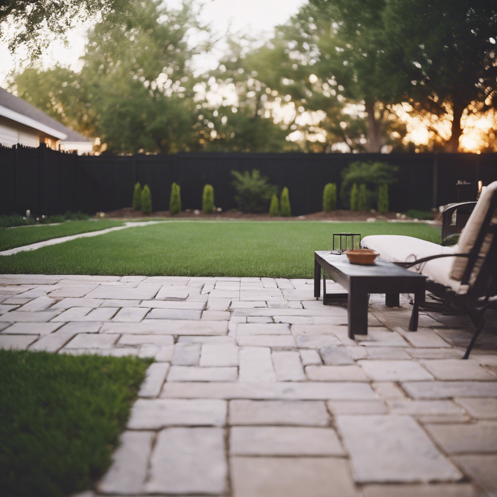 Modern back yard in Bryan