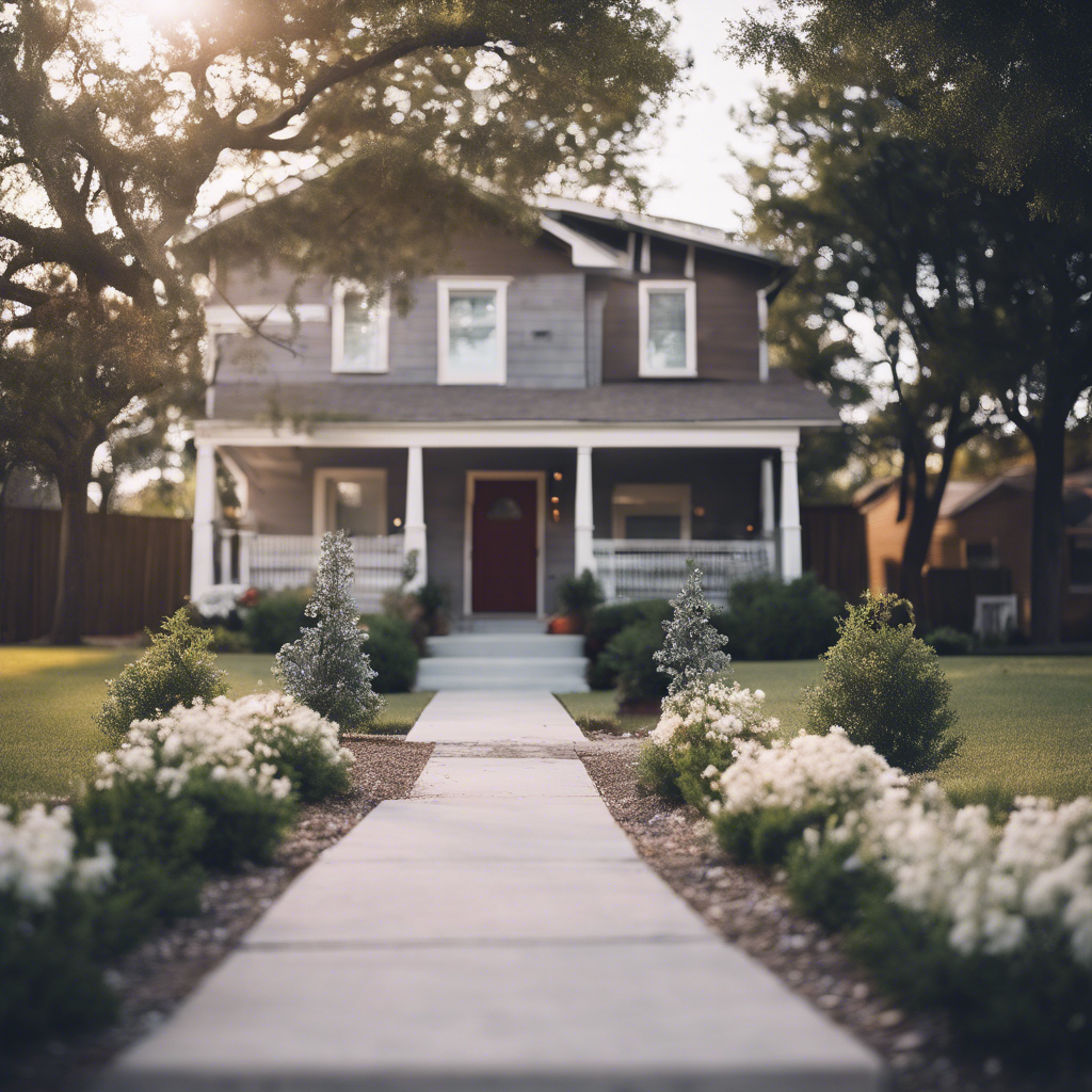 Modern front yard in Bryan