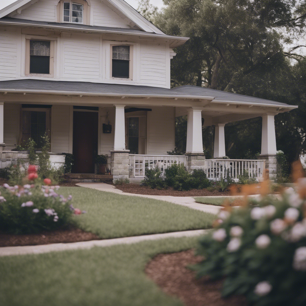 Cottage front yard in Bryan