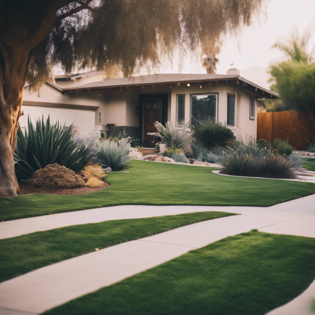 Modern front yard in Camarillo