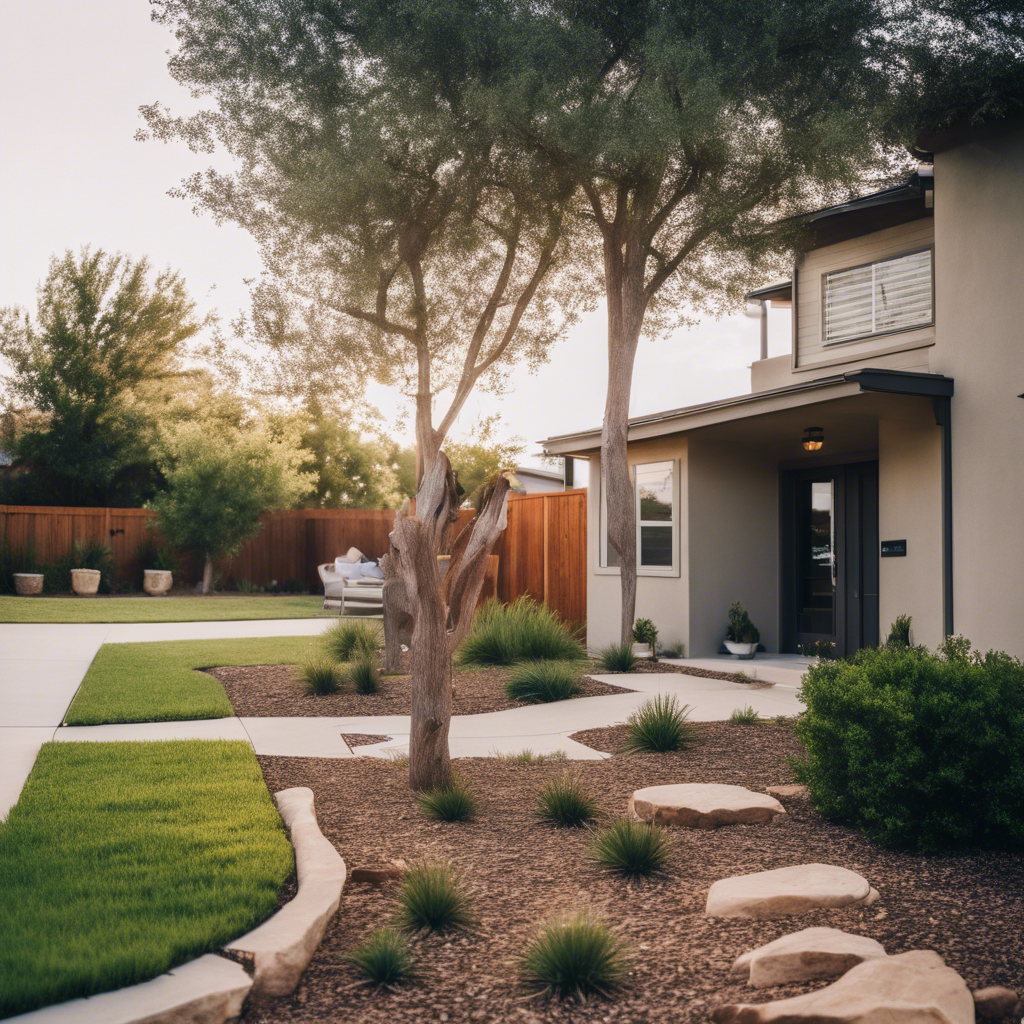 Modern Front Yard in Cedar Park