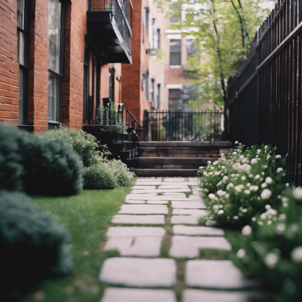 Modern side yard in Chelsea