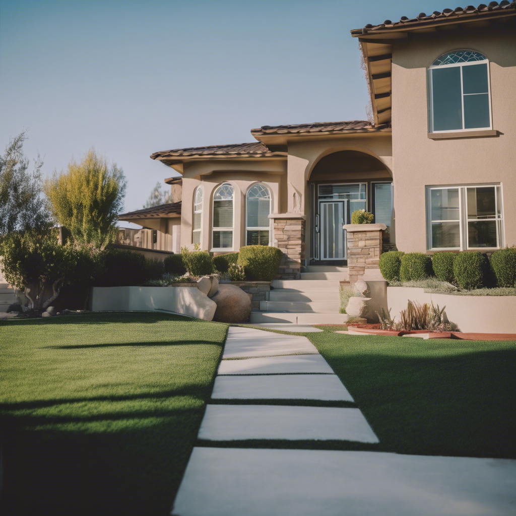 Modern Front Yard in Chino Hills