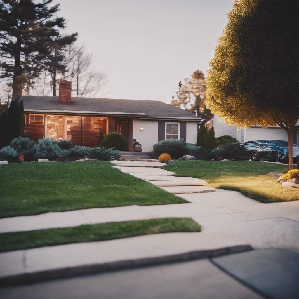 Modern Front Yard in Concord