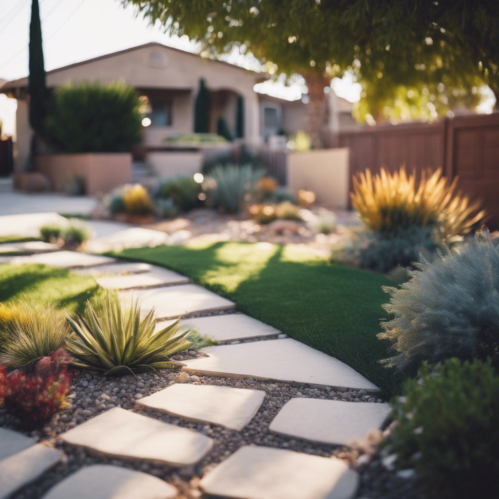 Modern Front Yard in Corona