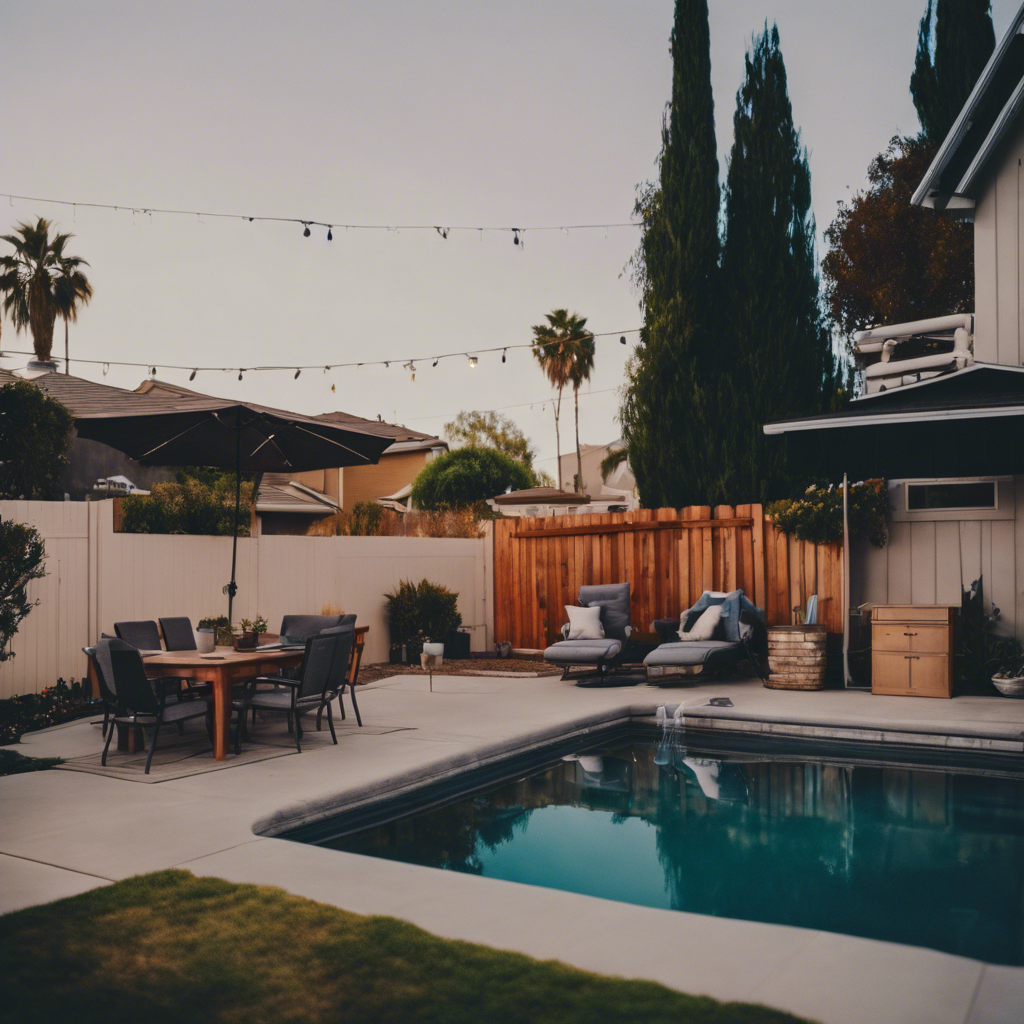 Modern back yard in Costa Mesa
