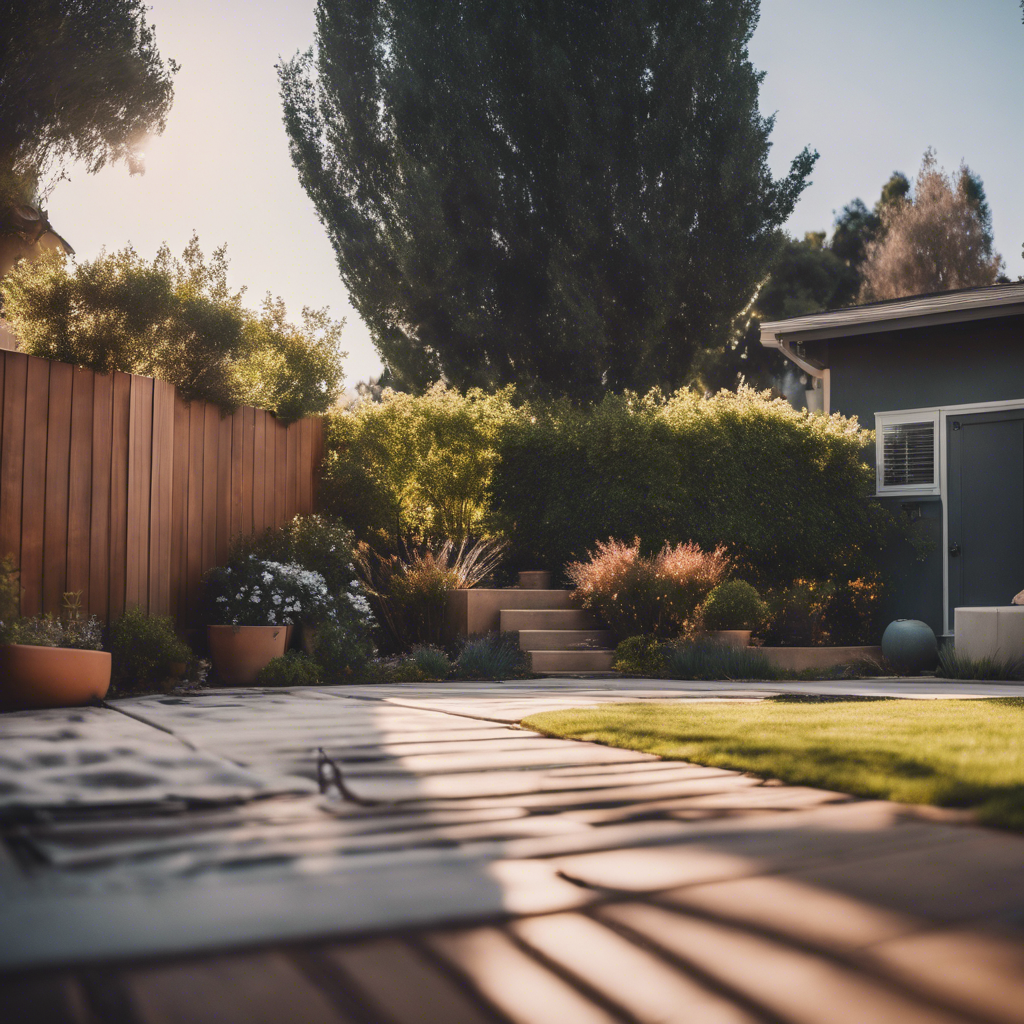 Modern back yard in Cupertino