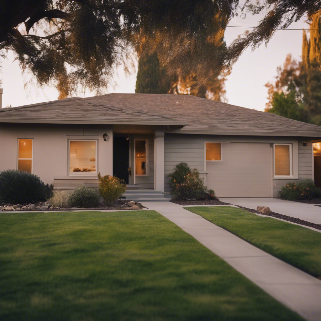 Modern front yard in Cupertino