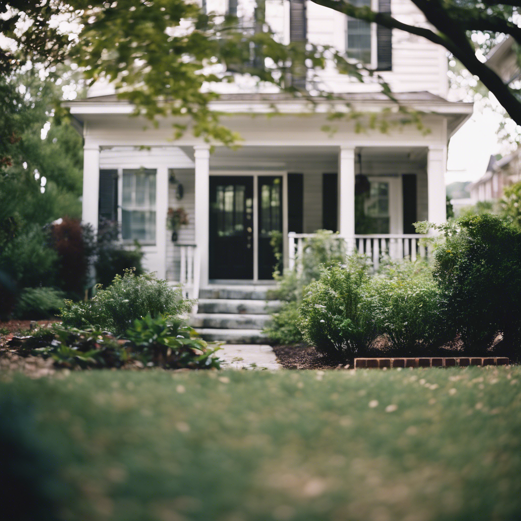 Modern side yard in Decatur