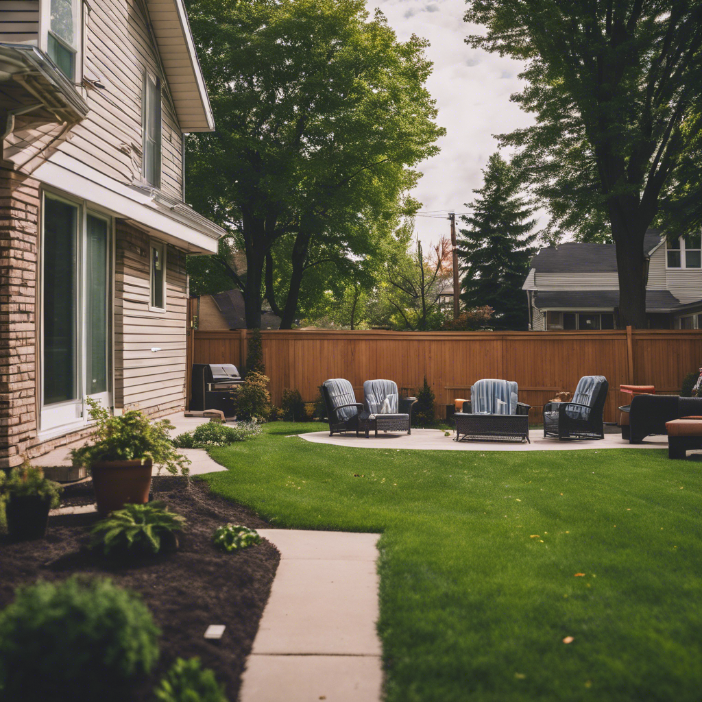 Modern back yard in Des Plaines