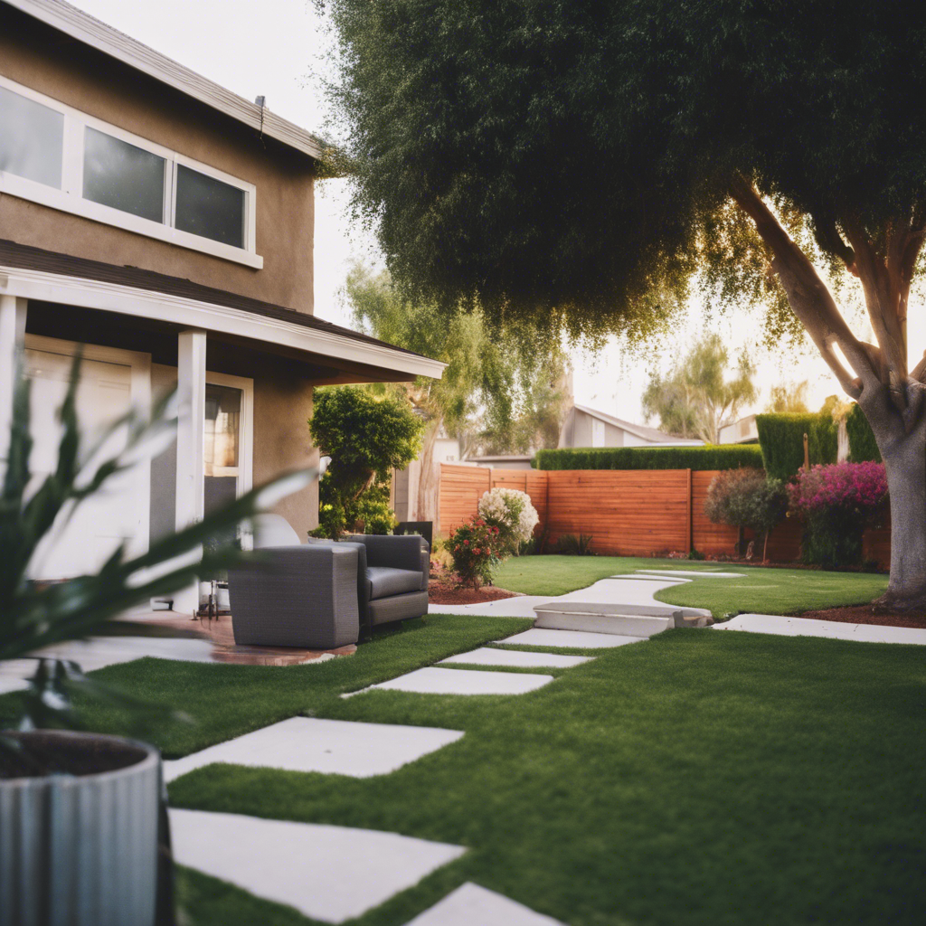 Modern back yard in Downey