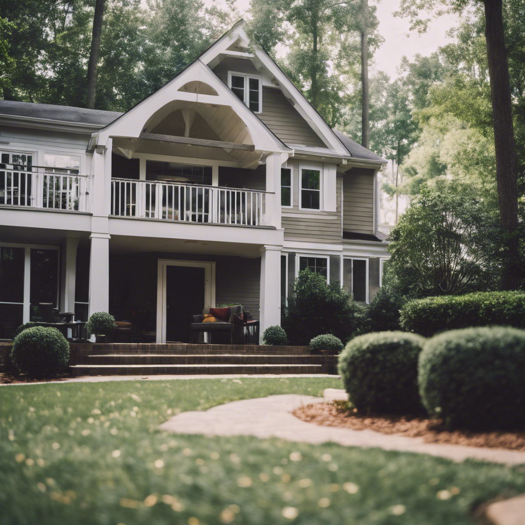 Modern back yard in Dunwoody