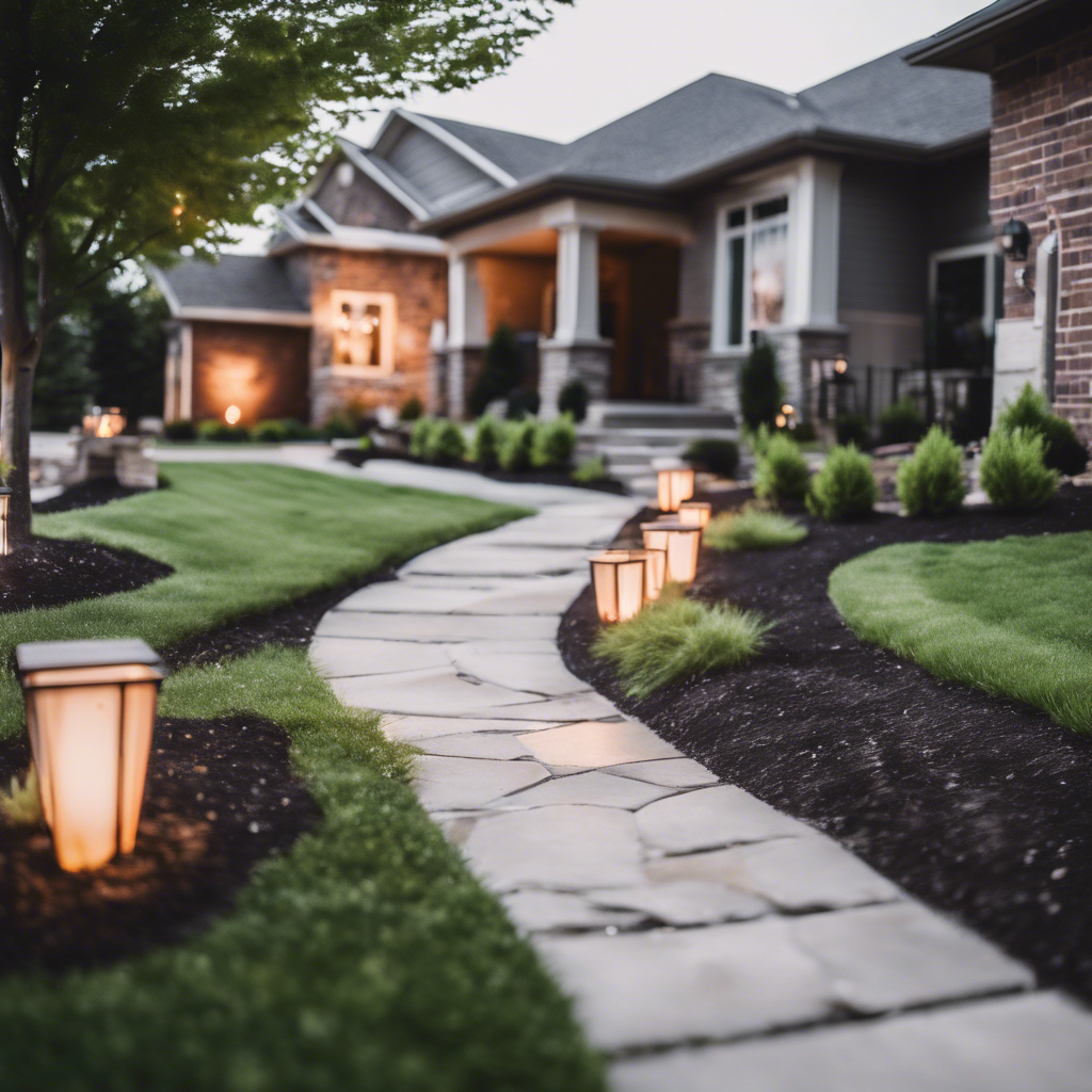 Modern Front Yard in Fishers