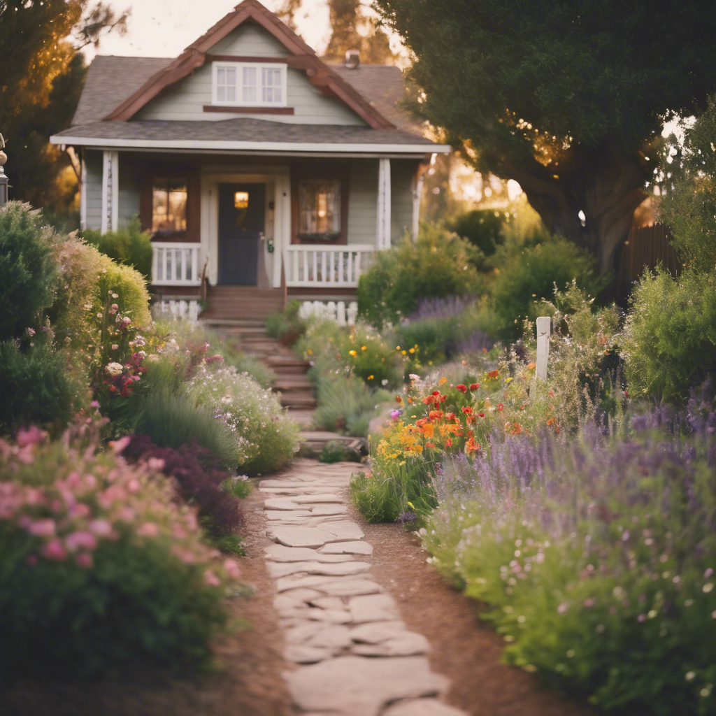 Cottage pathway garden in Folsom