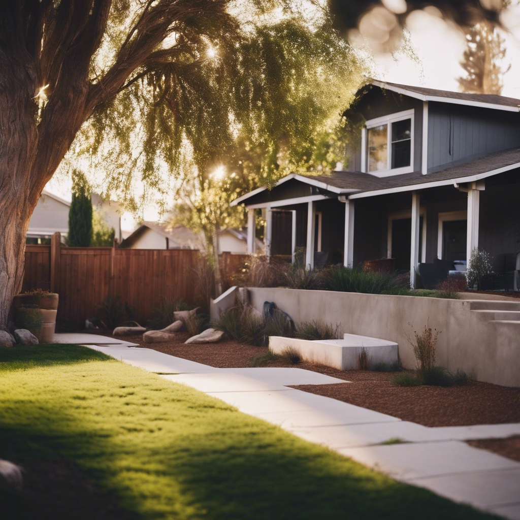 Modern back yard in Folsom
