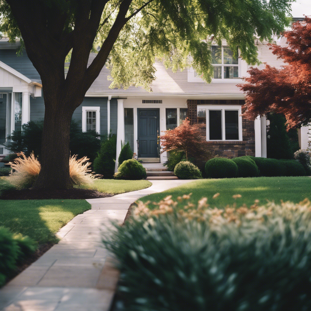 Modern front yard in Frederick