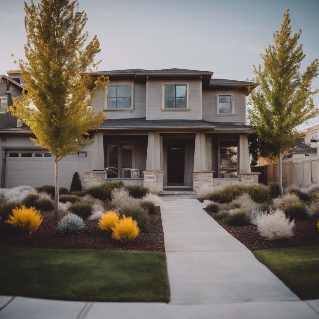 Modern front yard in Frisco