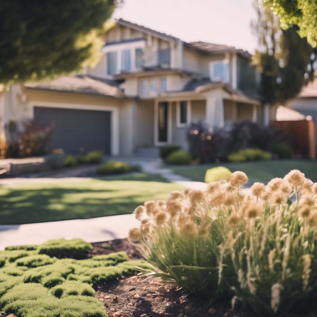 Modern front yard in Gilroy