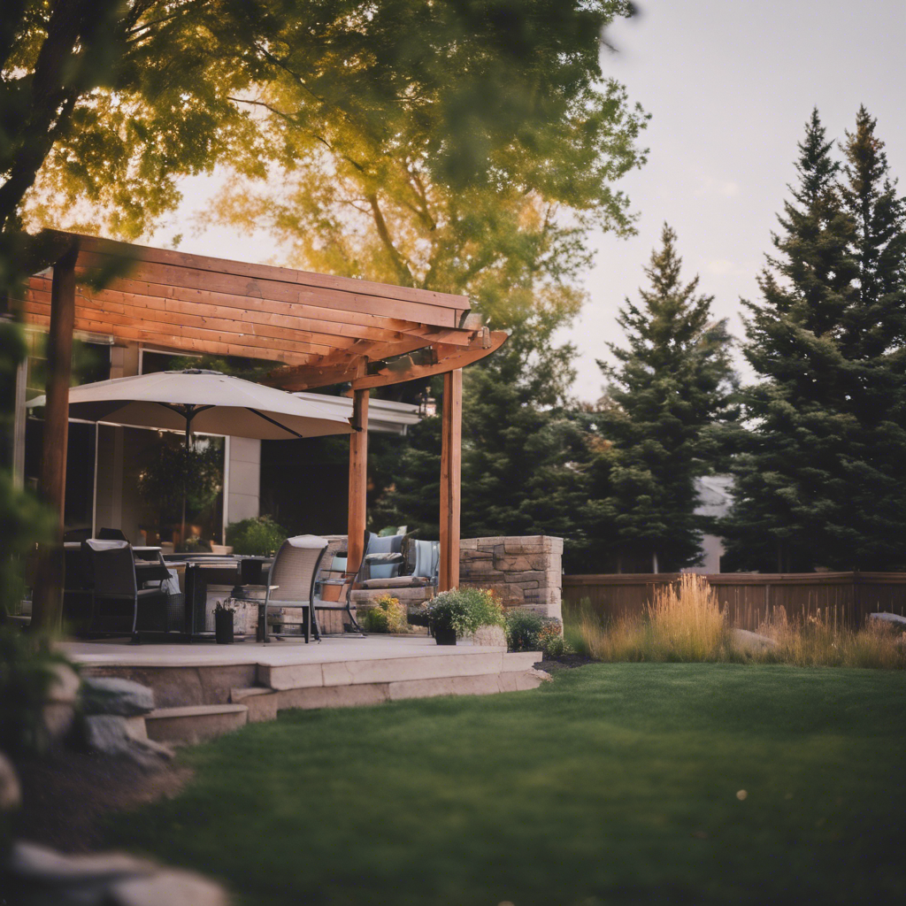 Modern backyard in Great Falls