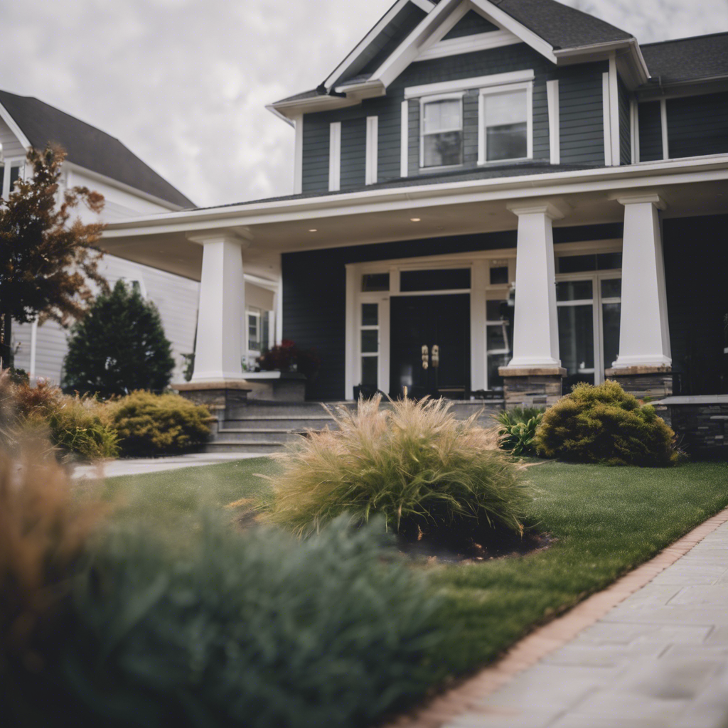 Modern front yard in Hampton
