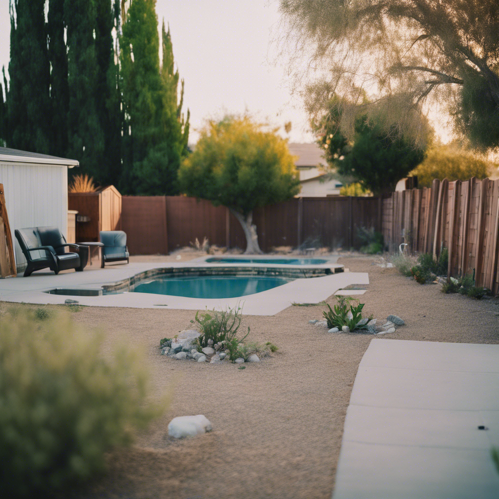 Modern back yard in Hemet