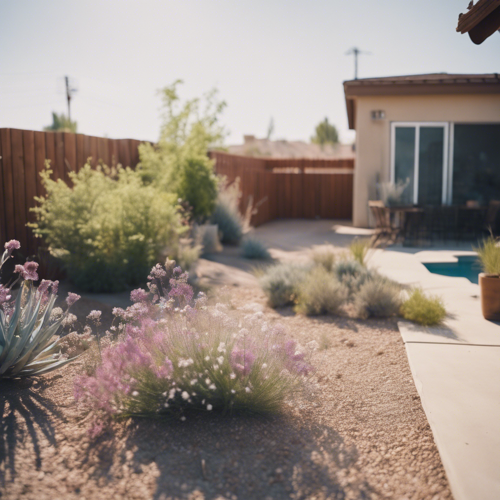 Modern back yard in Hesperia