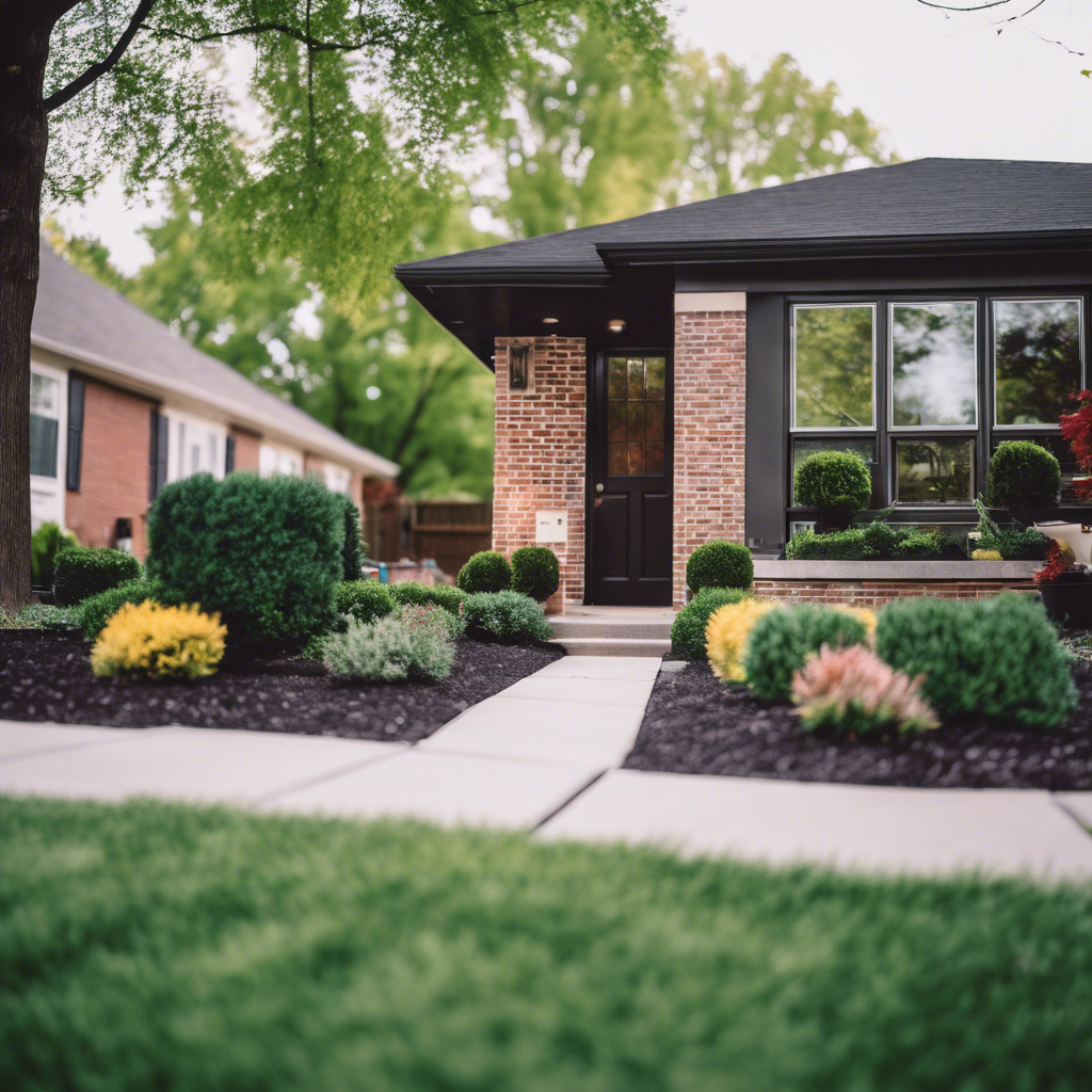 Modern front yard in Indianapolis