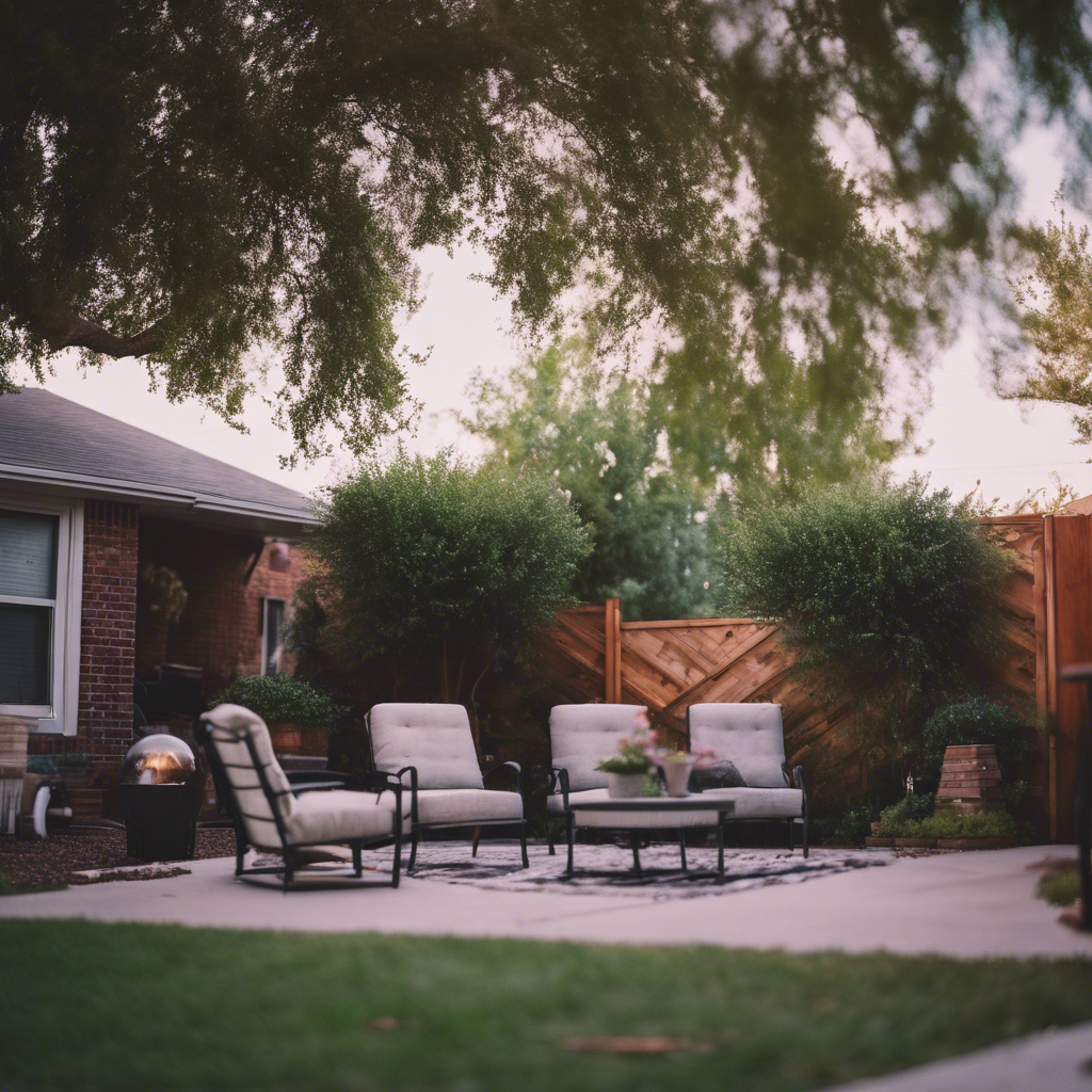 Modern back yard in Lawton