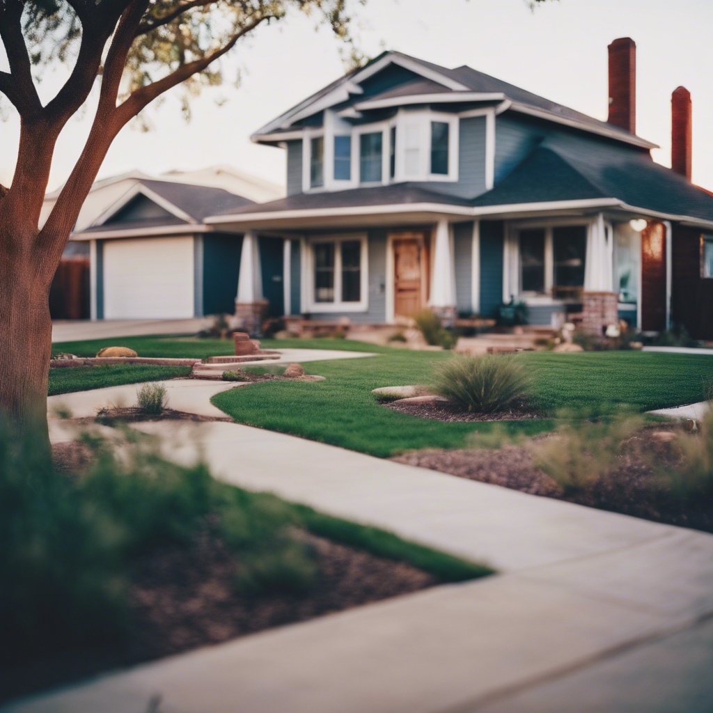 Modern front yard in Lawton