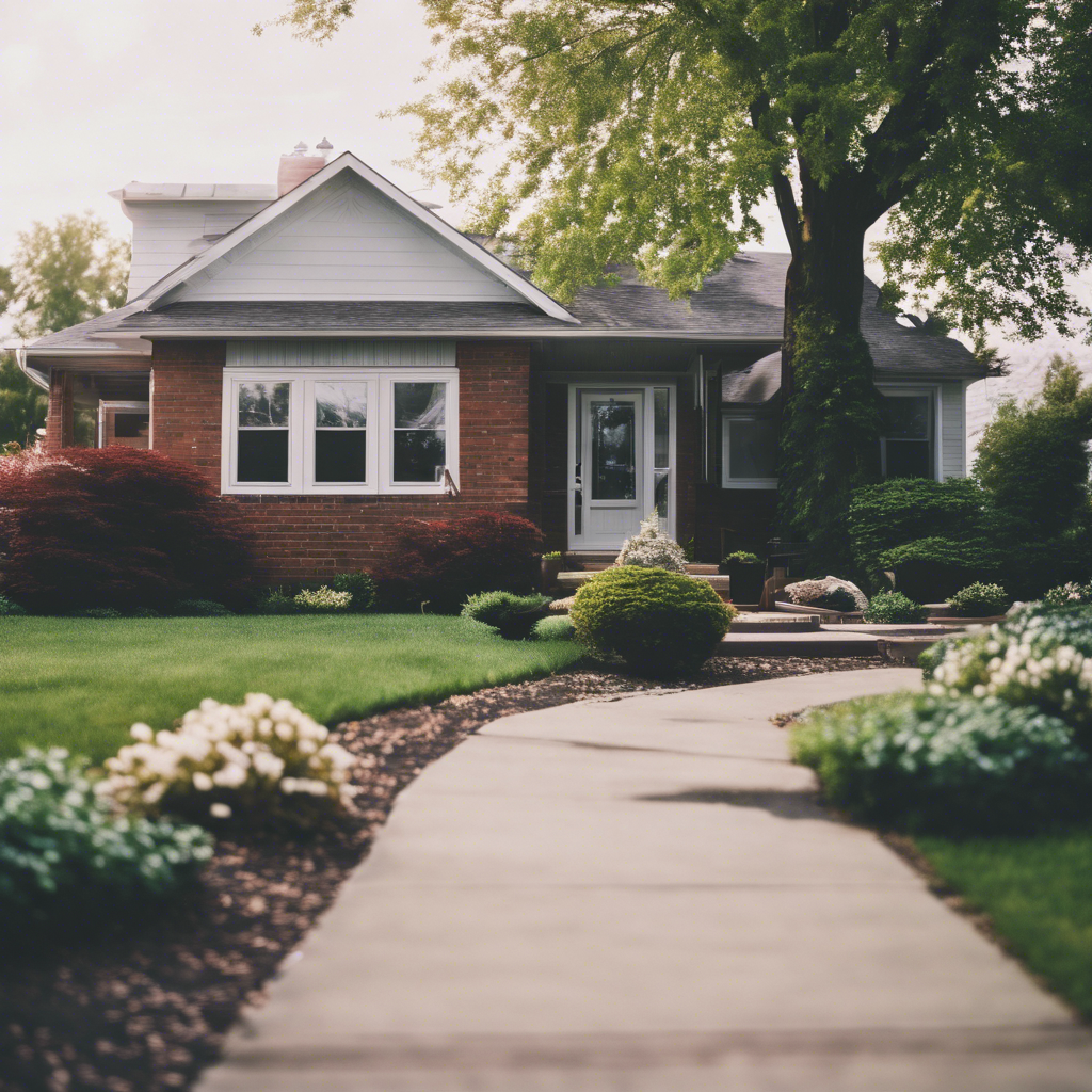 Modern front yard in Lorain