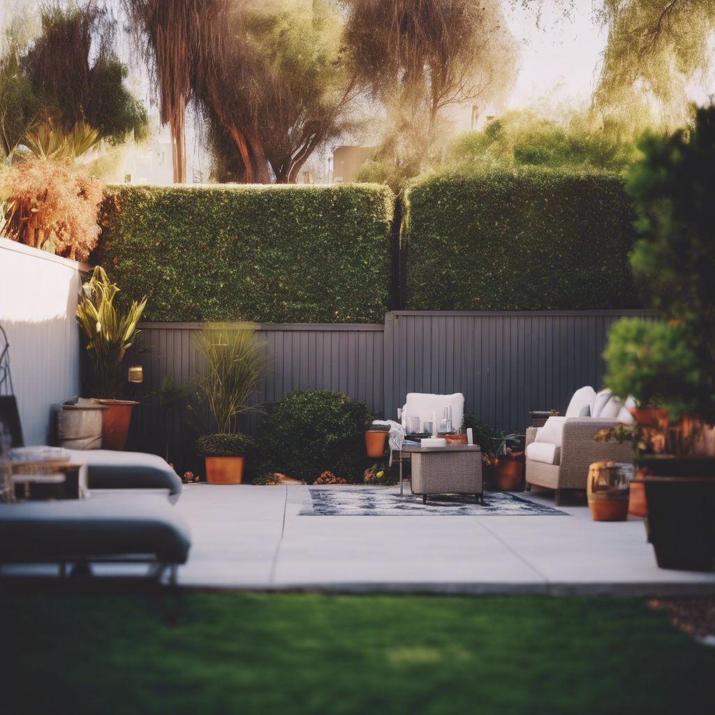 Modern back yard in Los Angeles