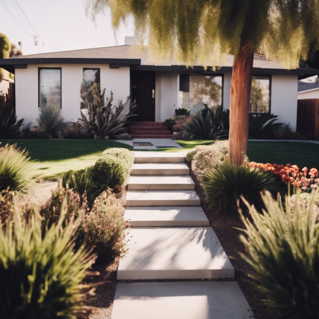 Modern front yard in Los Angeles